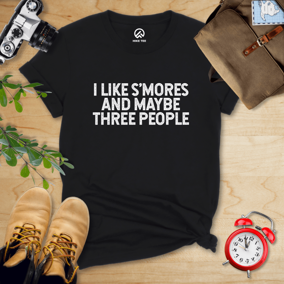Hike Tee T-Shirt Black / S I Like Smores Shirt