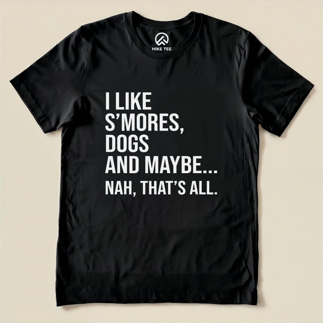 I Like Smores Shirt Hike Tee T-Shirt Black / S