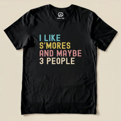 I like Smores Shirt Hike Tee T-Shirt Black / S