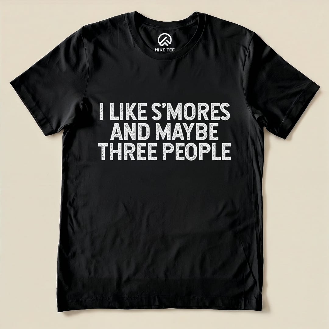 I Like Smores Shirt Hike Tee T-Shirt Black / S