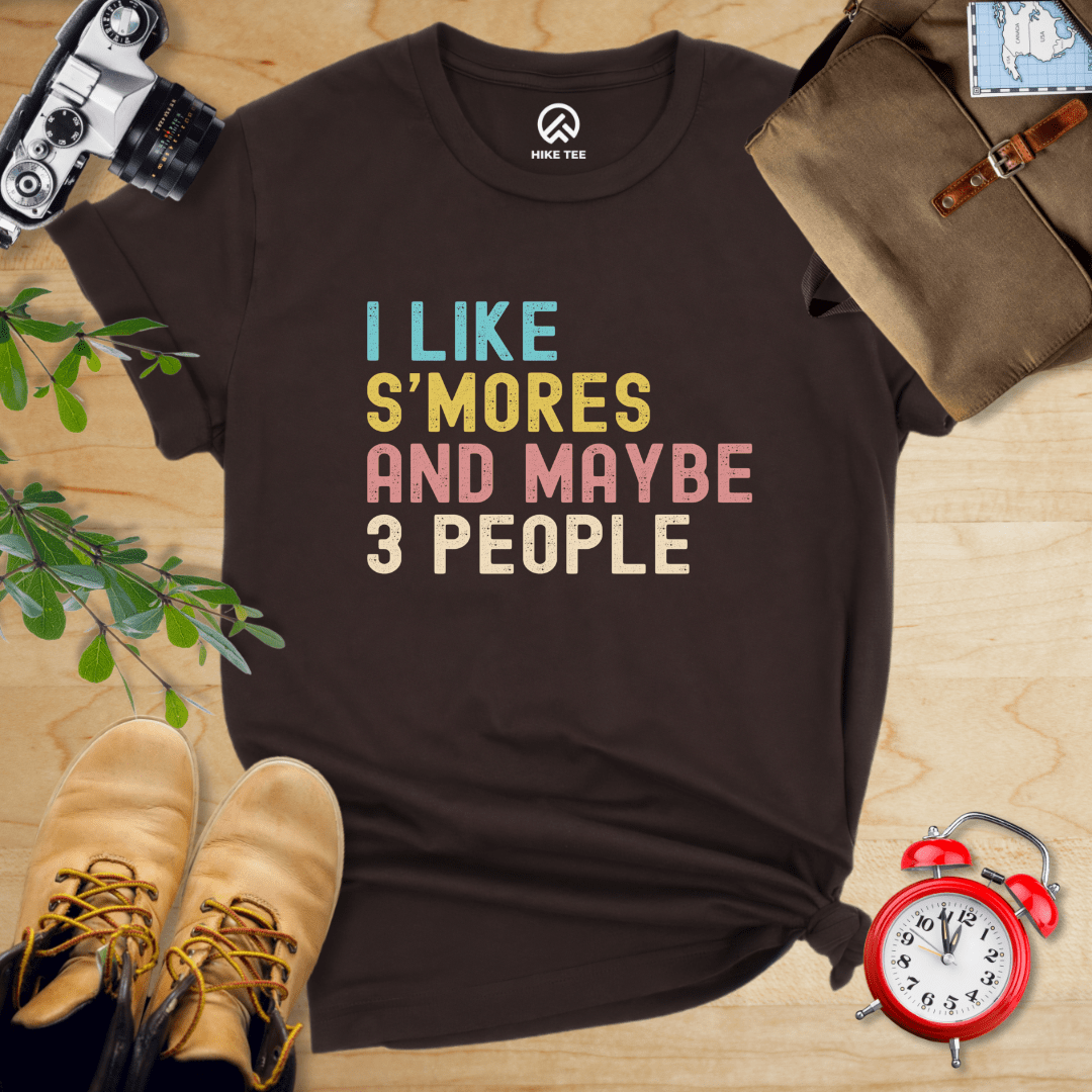 Hike Tee T-Shirt Brown / S I like Smores Shirt