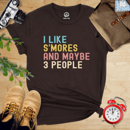 Hike Tee T-Shirt Brown / S I like Smores Shirt