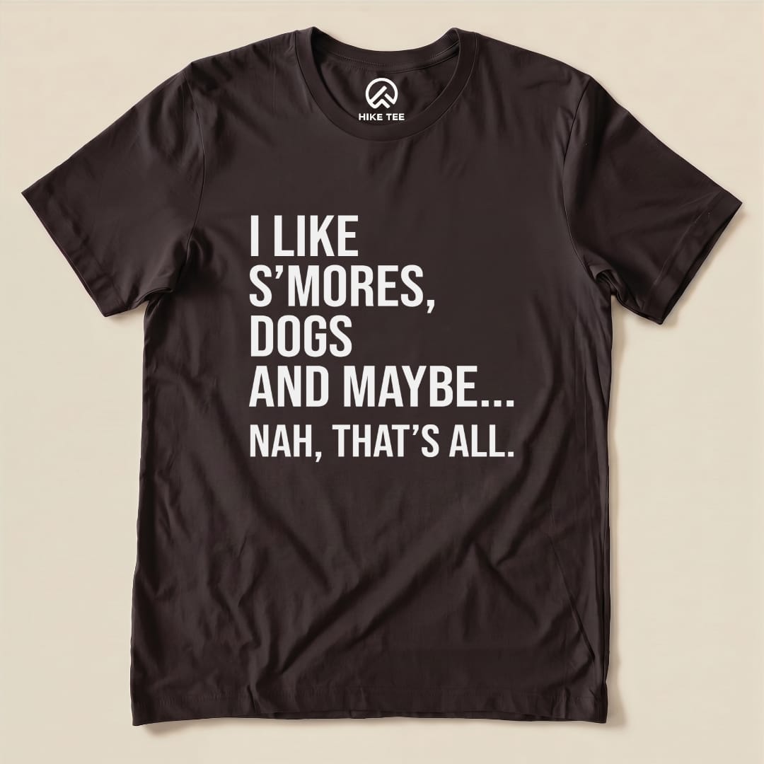 I Like Smores Shirt Hike Tee T-Shirt Brown / S