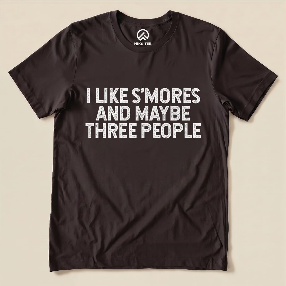 I Like Smores Shirt Hike Tee T-Shirt Brown / S