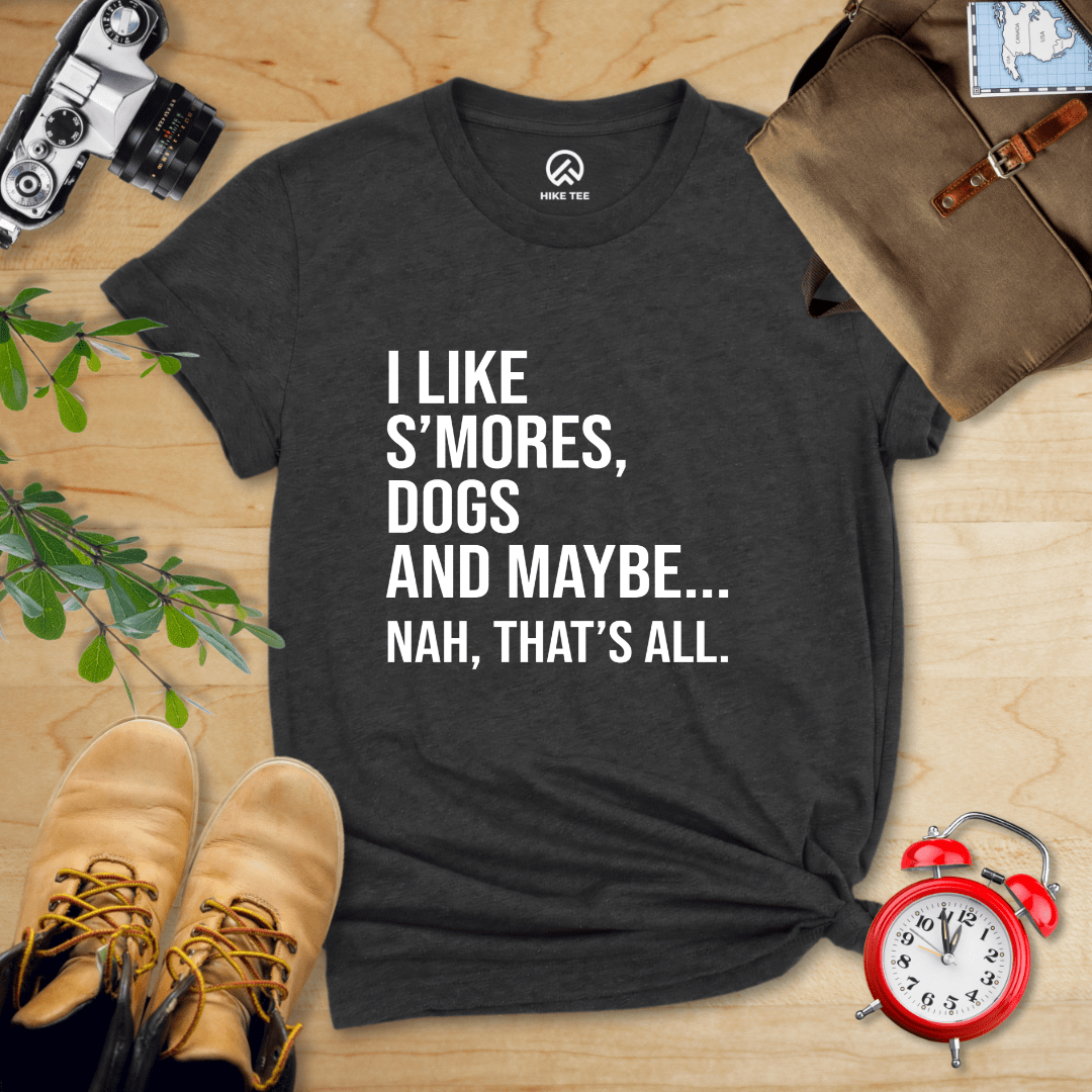 Hike Tee T-Shirt Dark Grey Heather / S I Like Smores Shirt