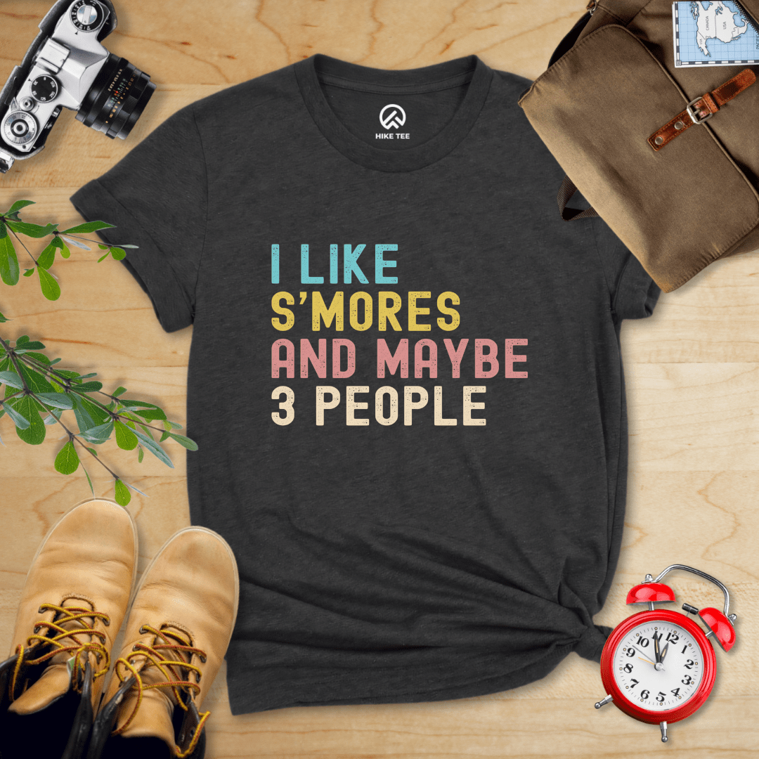 Hike Tee T-Shirt Dark Grey Heather / S I like Smores Shirt