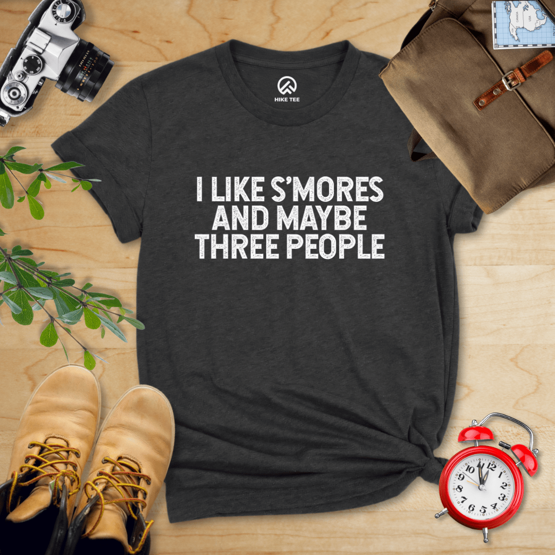 Hike Tee T-Shirt Dark Grey Heather / S I Like Smores Shirt