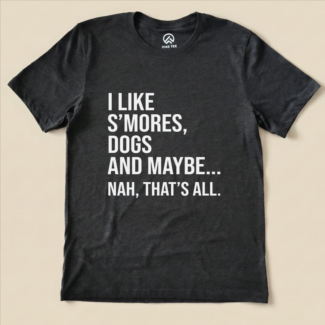 I Like Smores Shirt Hike Tee T-Shirt Dark Grey Heather / S