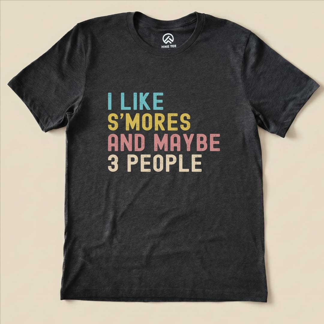 I like Smores Shirt Hike Tee T-Shirt Dark Grey Heather / S