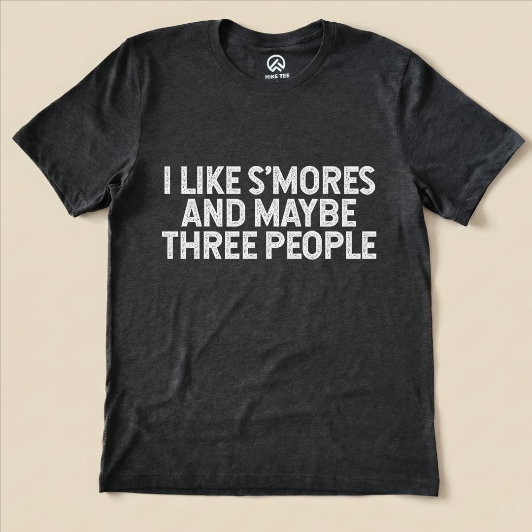 I Like Smores Shirt Hike Tee T-Shirt Dark Grey Heather / S
