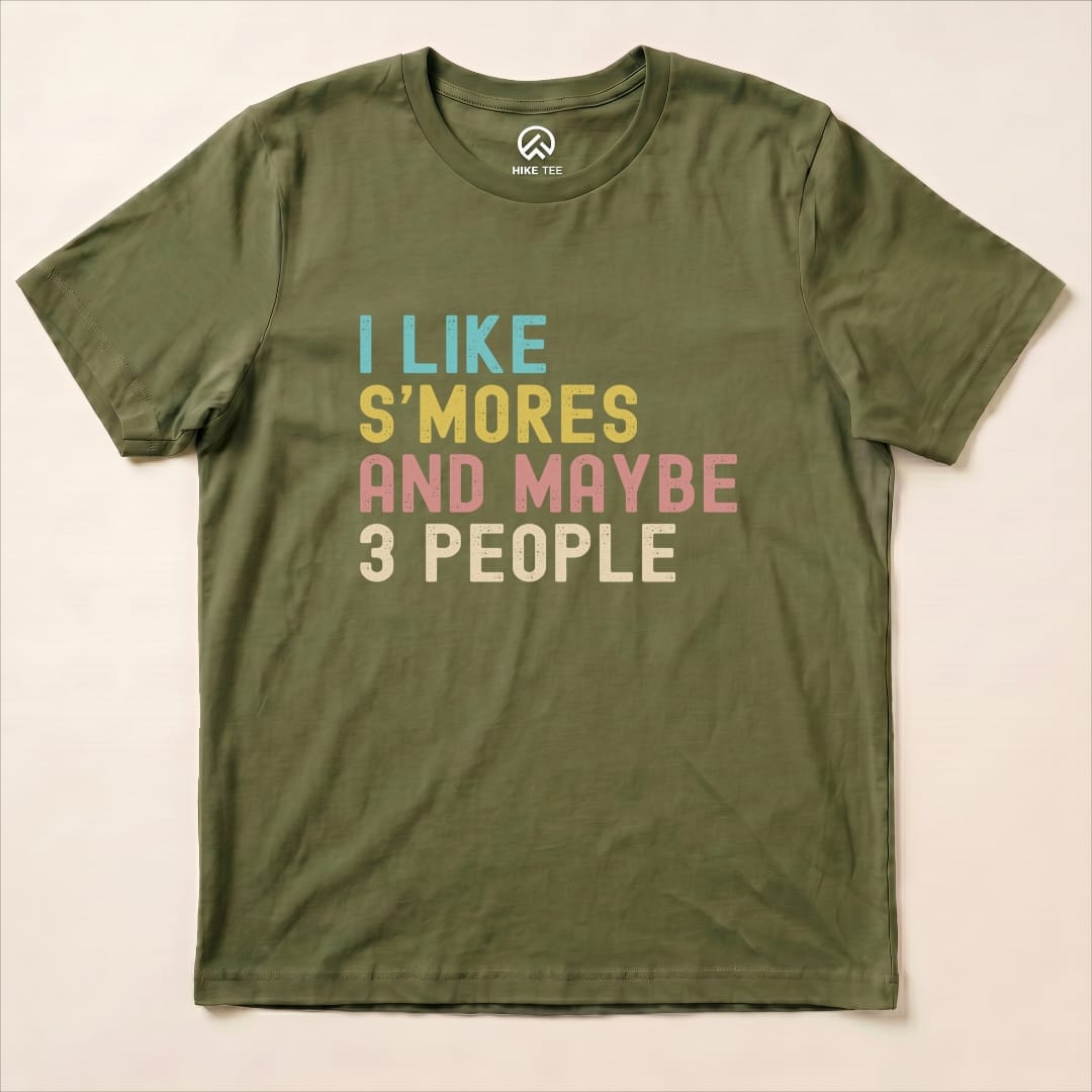 I like Smores Shirt Hike Tee T-Shirt Military Green / S
