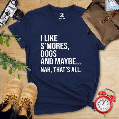 Hike Tee T-Shirt Navy / S I Like Smores Shirt