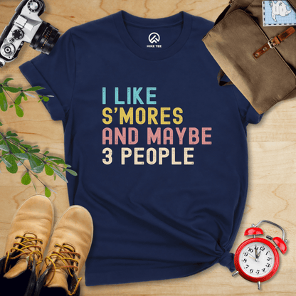Hike Tee T-Shirt Navy / S I like Smores Shirt