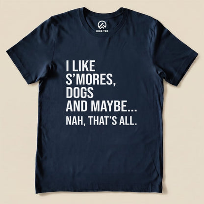 I Like Smores Shirt Hike Tee T-Shirt Navy / S