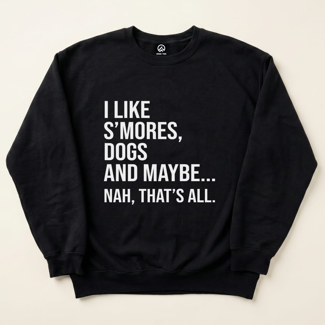 I like Smores Sweatshirt Hike Tee Sweatshirt Black / S