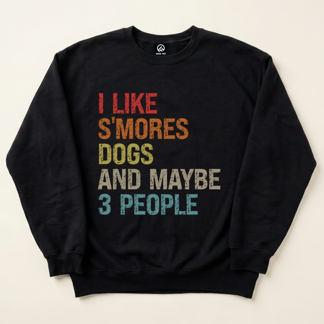 I like Smores Sweatshirt Hike Tee Sweatshirt Black / S