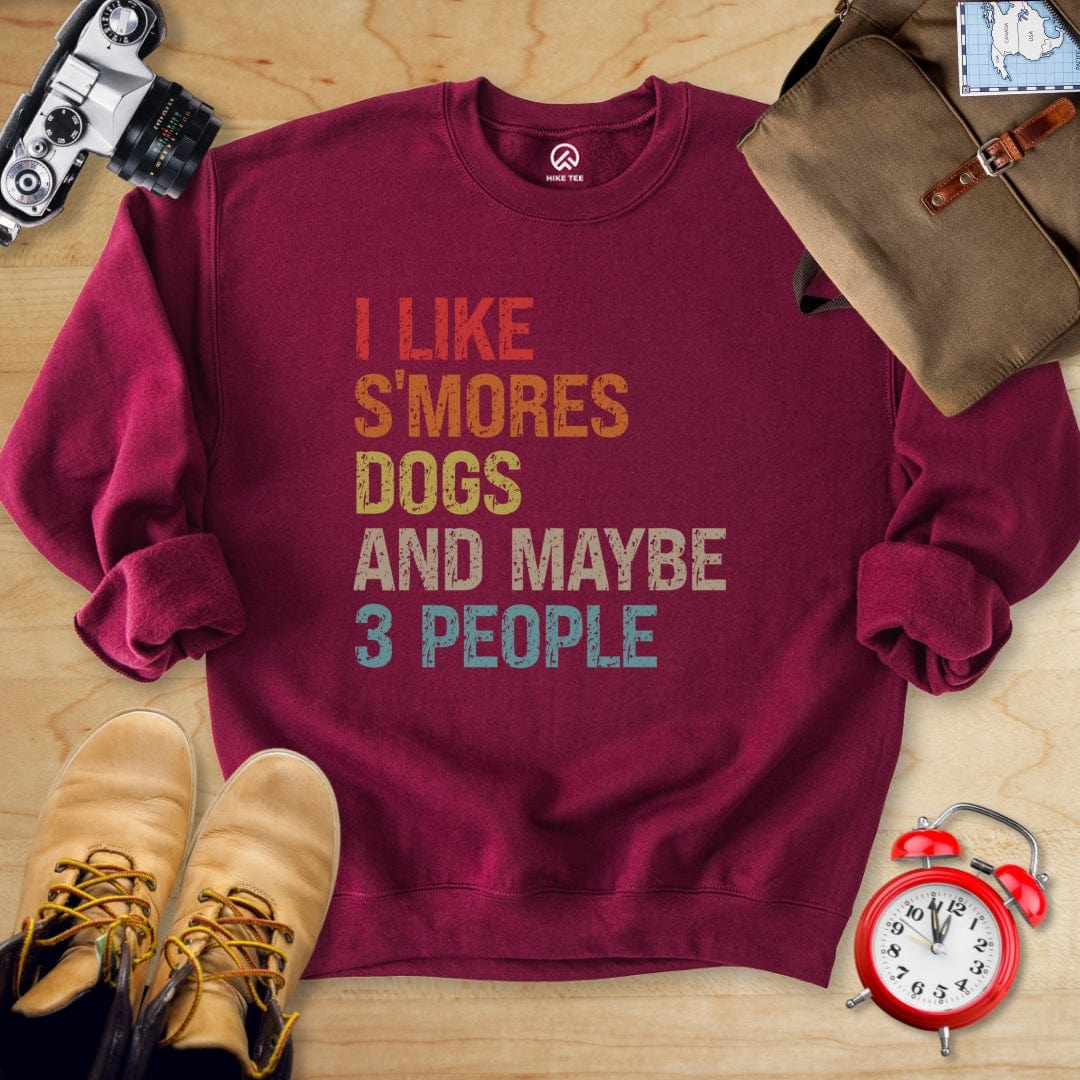 Hike Tee Sweatshirt Maroon / S I like Smores Sweatshirt