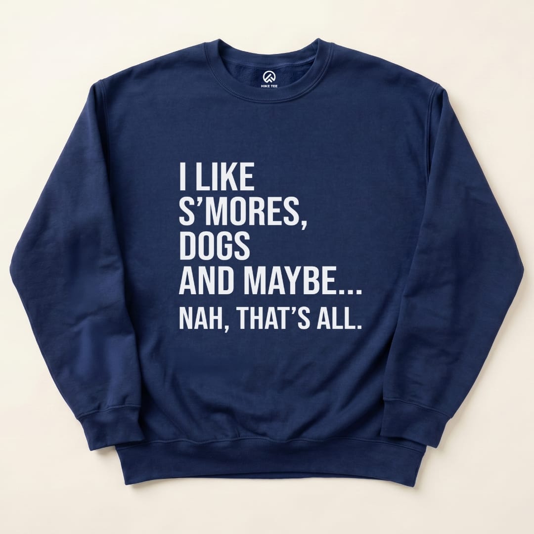 I like Smores Sweatshirt Hike Tee Sweatshirt Navy / S