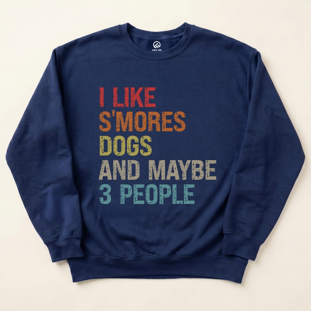 I like Smores Sweatshirt Hike Tee Sweatshirt Navy / S