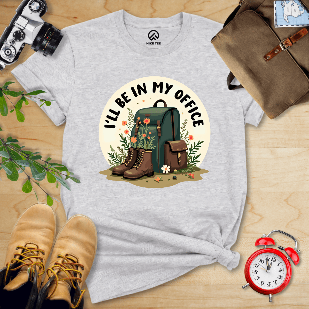 Hike Tee T-Shirt Athletic Heather / S I'll Be In My Office Hiking Shirt