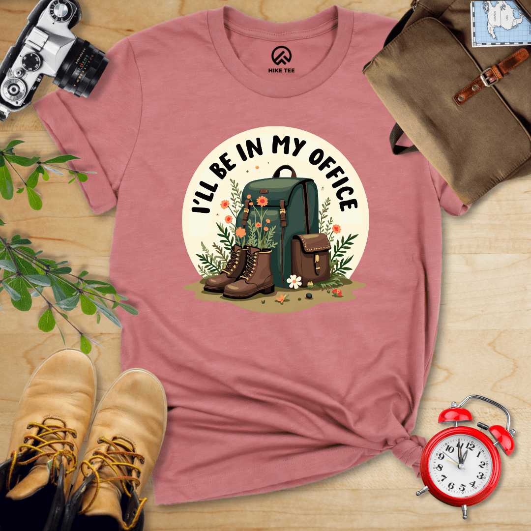 Hike Tee T-Shirt Heather Mauve / S I'll Be In My Office Hiking Shirt