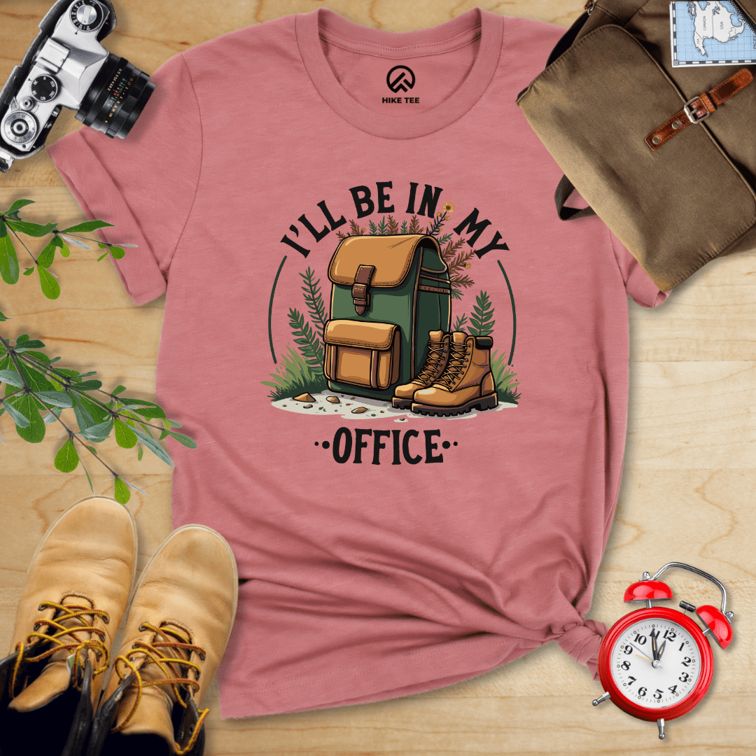 Hike Tee T-Shirt Heather Mauve / S I'll Be In My Office Hiking Shirt