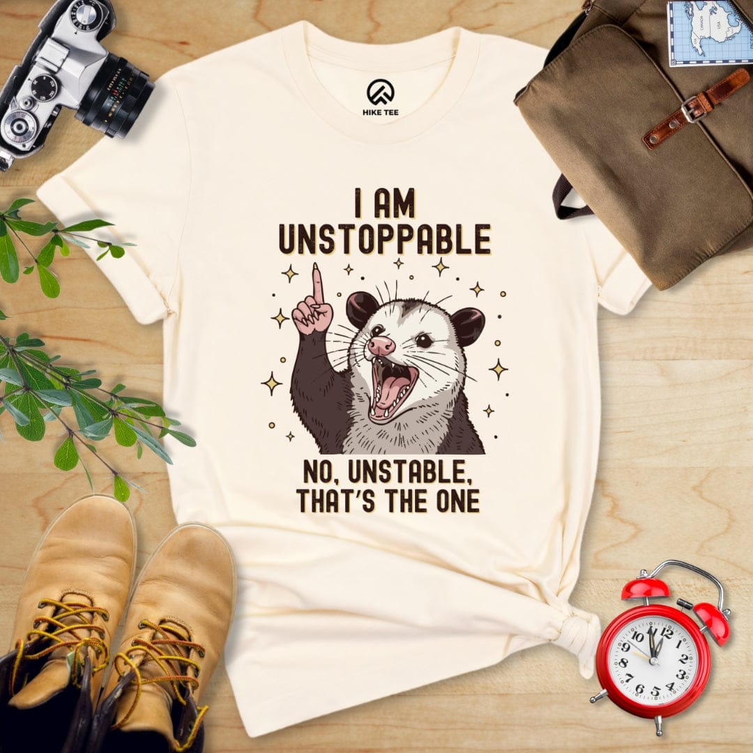 Hike Tee T-Shirt Natural / S I'm Unstoppable Possum Shirt