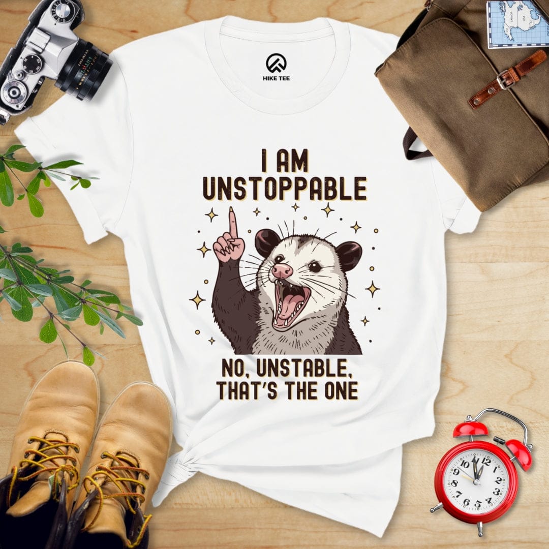 Hike Tee T-Shirt White / S I'm Unstoppable Possum Shirt