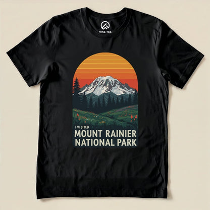 Hike Tee T-Shirt Black / S I visited Mount Rainier Shirt
