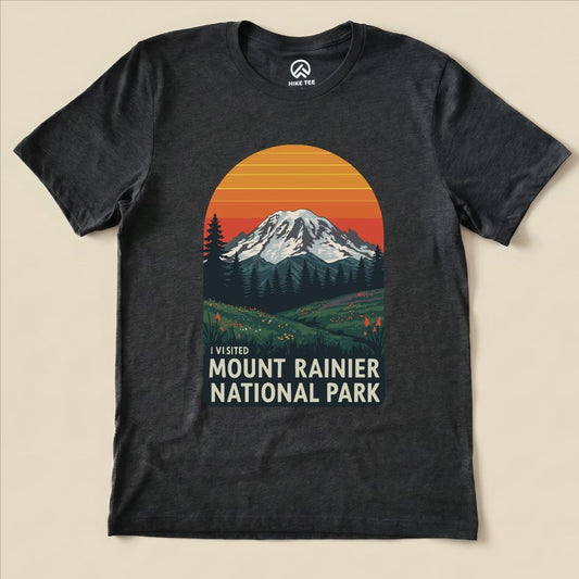 Hike Tee T-Shirt Dark Grey Heather / S I visited Mount Rainier Shirt