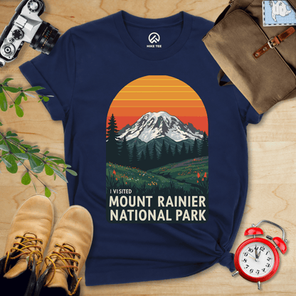 Hike Tee T-Shirt Navy / S I visited Mount Rainier Shirt