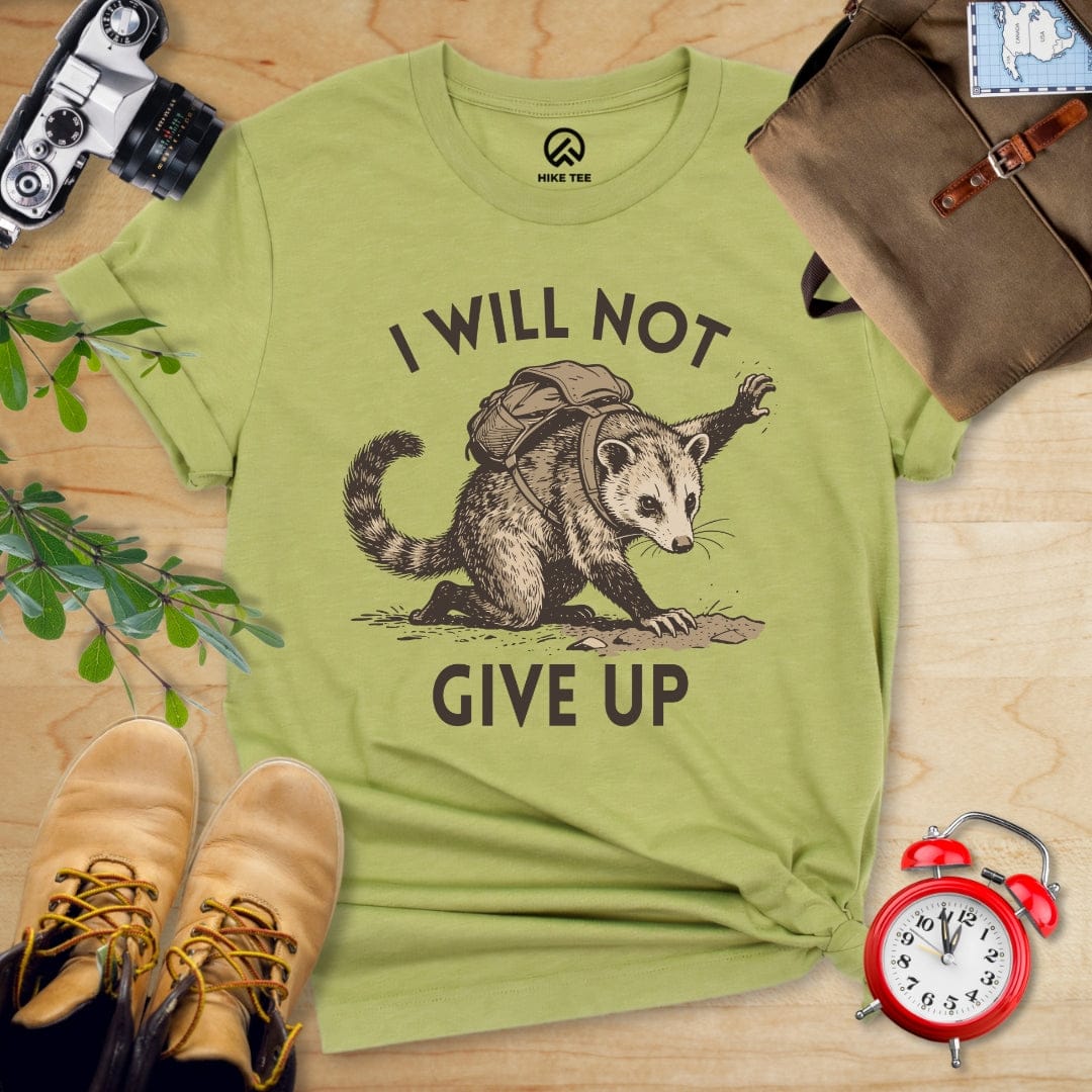 Hike Tee T-Shirt Heather Green / S I Will Not Possum Shirt