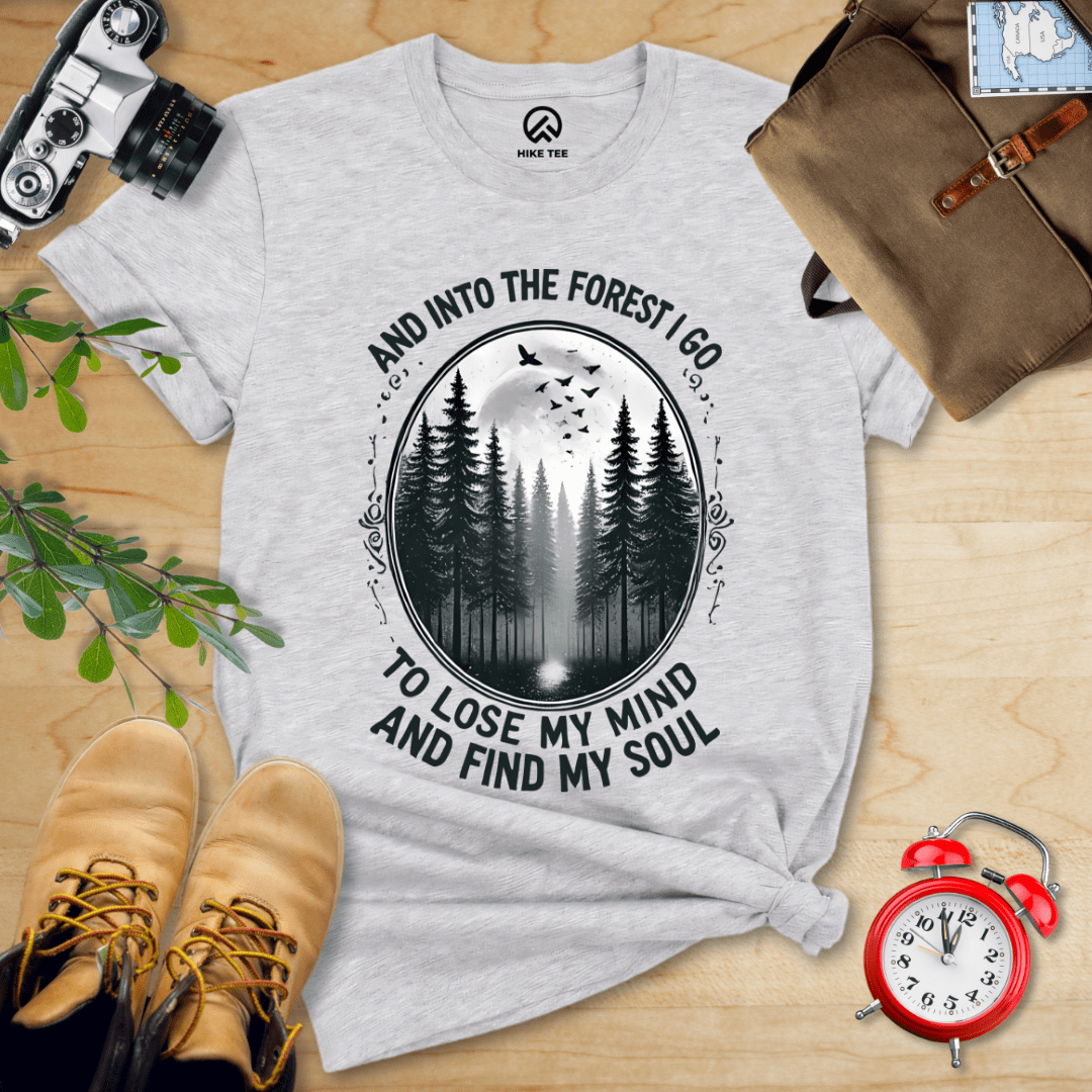 Hike Tee T-Shirt Athletic Heather / S In Forest I Go Shirt