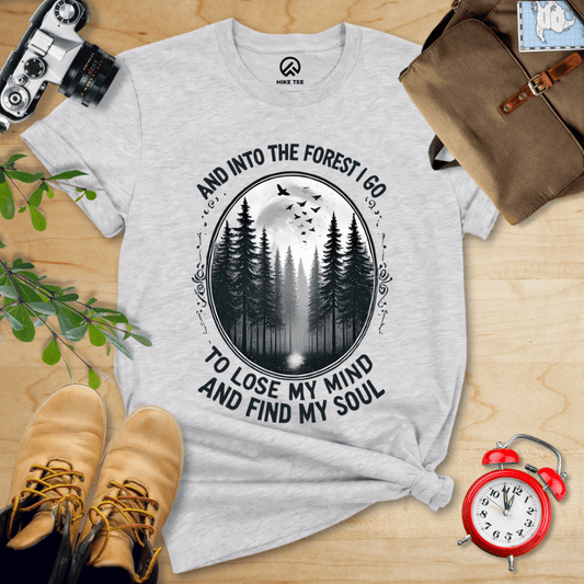 Hike Tee T-Shirt Athletic Heather / S In Forest I Go Shirt