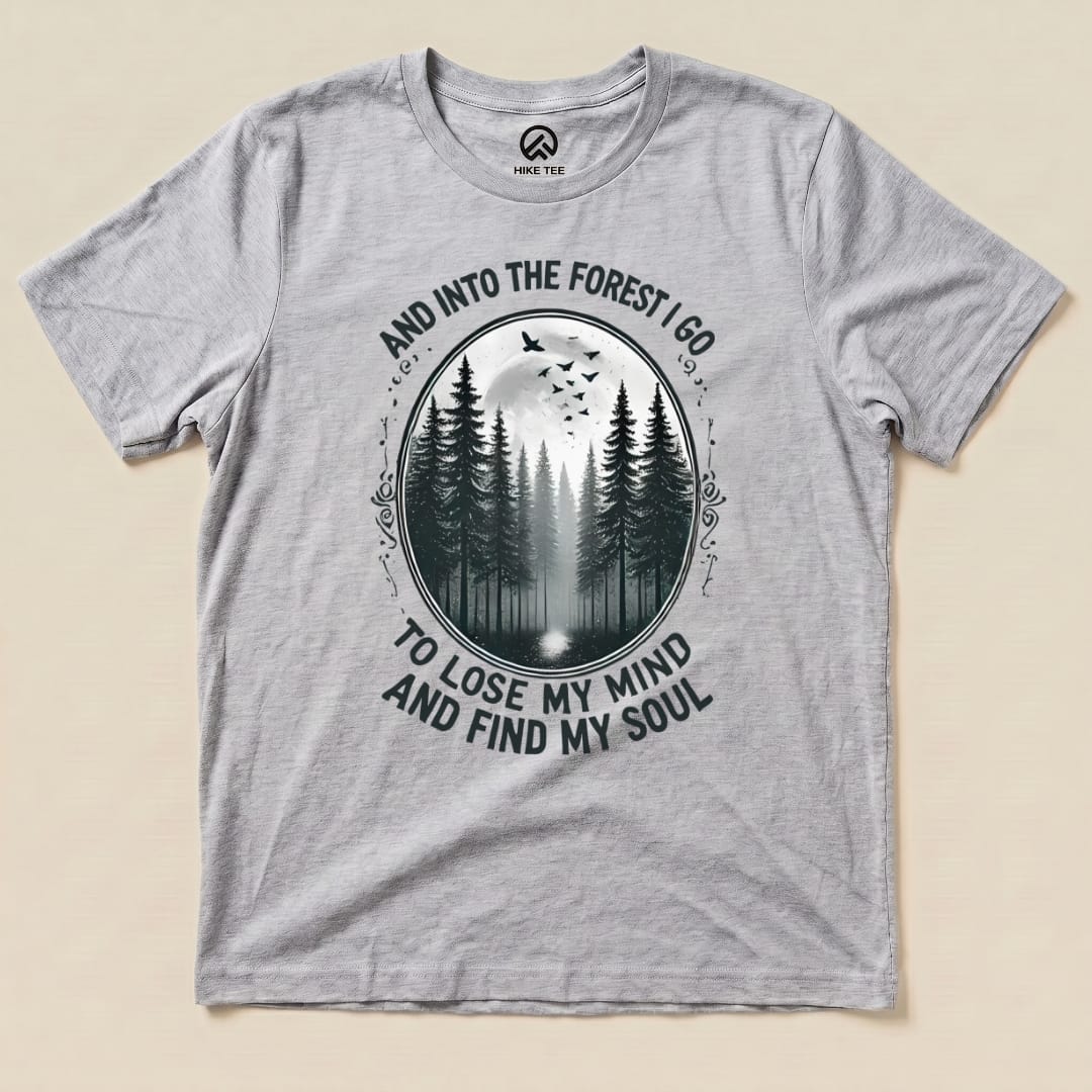 Hike Tee T-Shirt Athletic Heather / S In Forest I Go Shirt