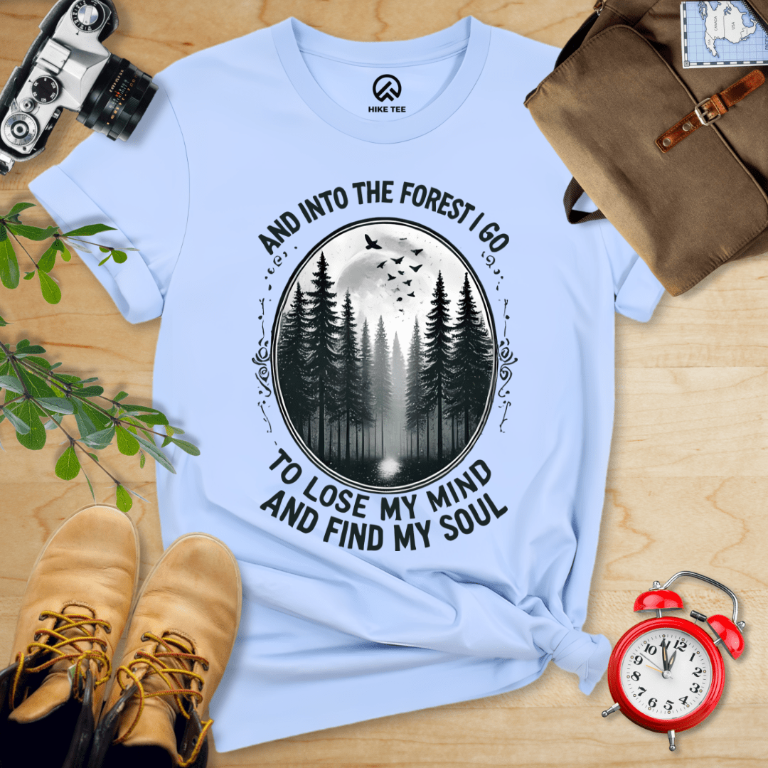 Hike Tee T-Shirt Baby Blue / S In Forest I Go Shirt