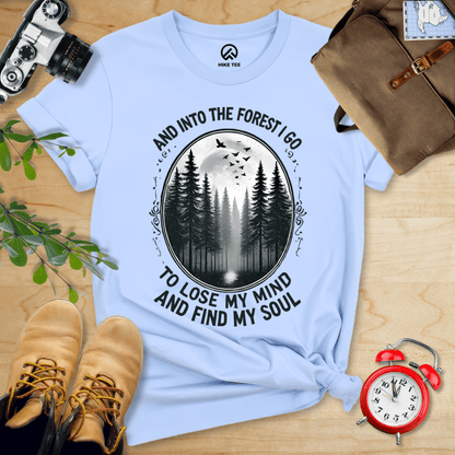 Hike Tee T-Shirt Baby Blue / S In Forest I Go Shirt