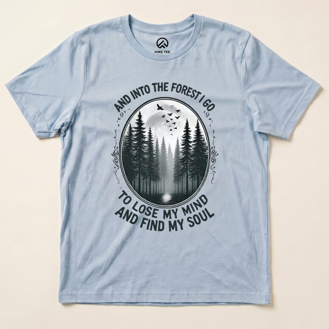 Hike Tee T-Shirt Baby Blue / S In Forest I Go Shirt