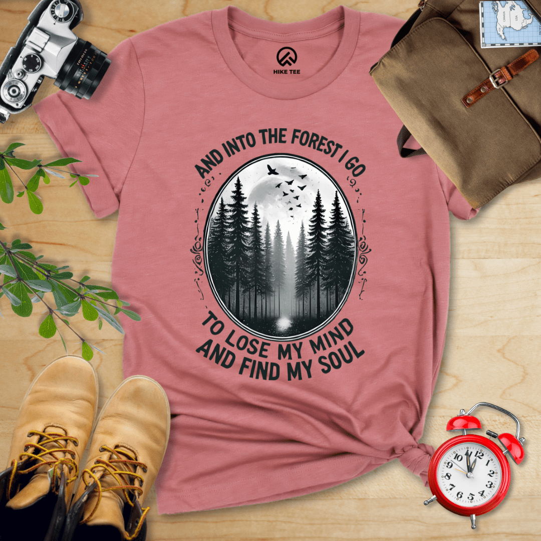 Hike Tee T-Shirt Heather Mauve / S In Forest I Go Shirt