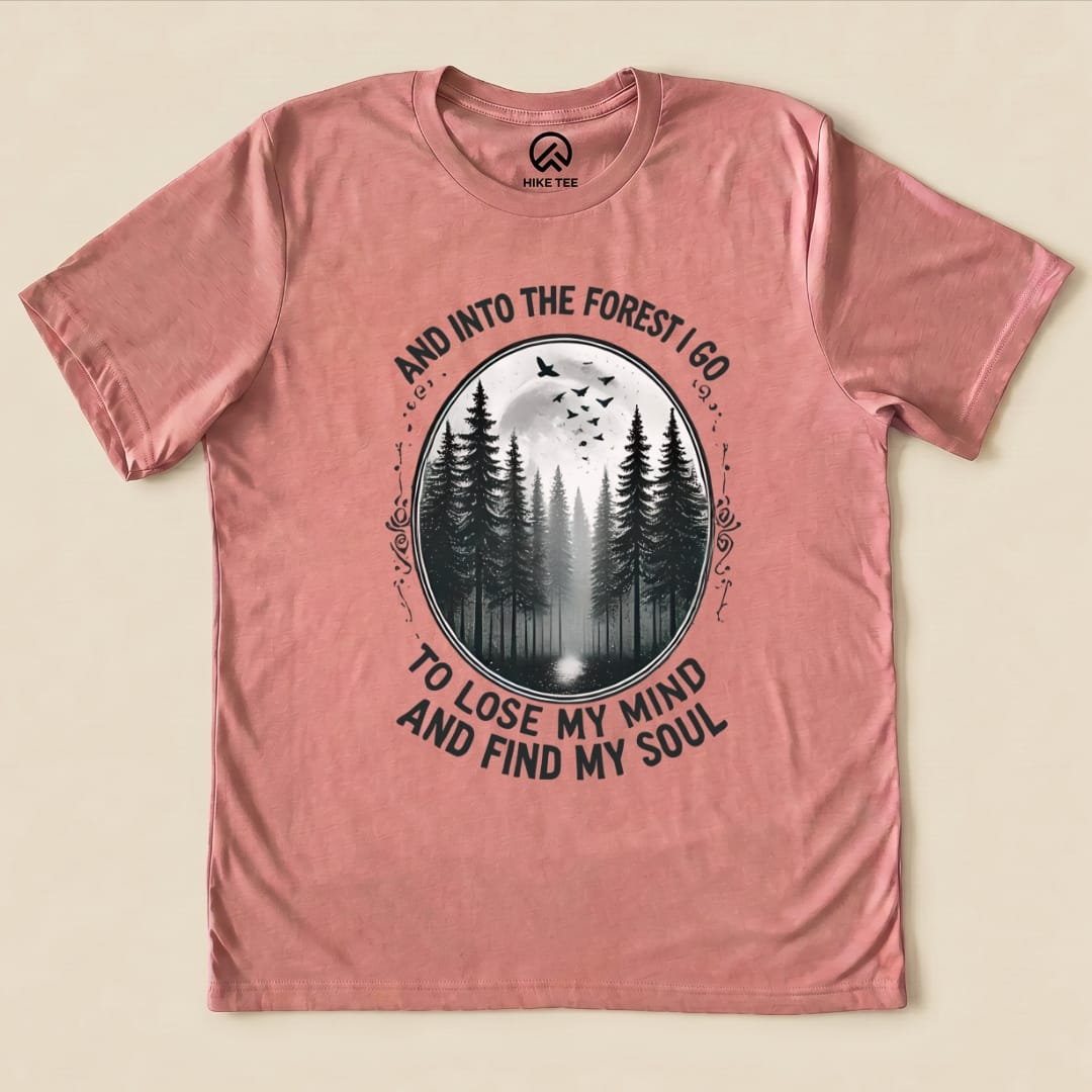 Hike Tee T-Shirt Heather Mauve / S In Forest I Go Shirt