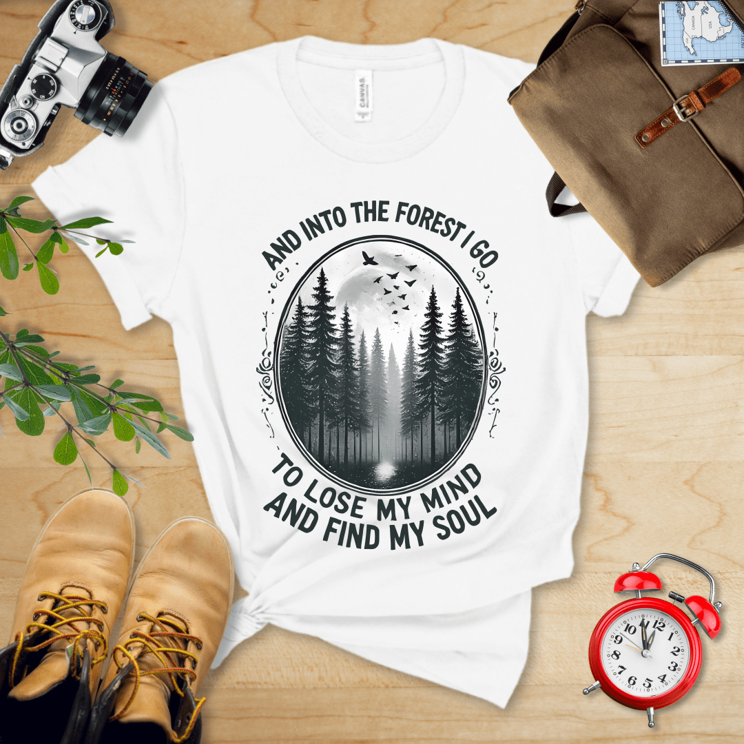 Printify T-Shirt White / S In Forest I Go Shirt