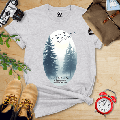Hike Tee T-Shirt Athletic Heather / S In The Forest I Go Shirt