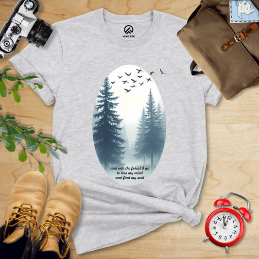 Hike Tee T-Shirt Athletic Heather / S In The Forest I Go Shirt