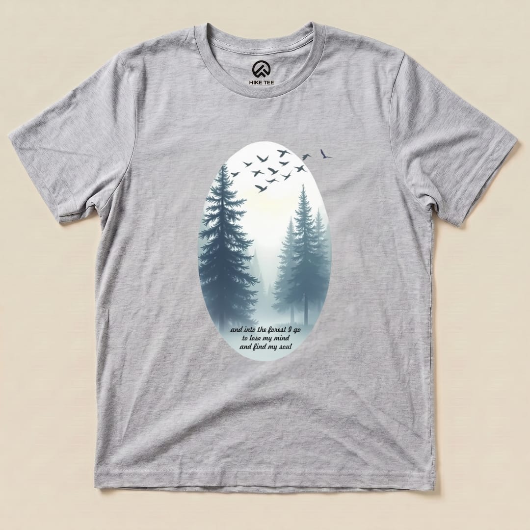 In The Forest I Go Shirt Hike Tee T-Shirt Athletic Heather / S