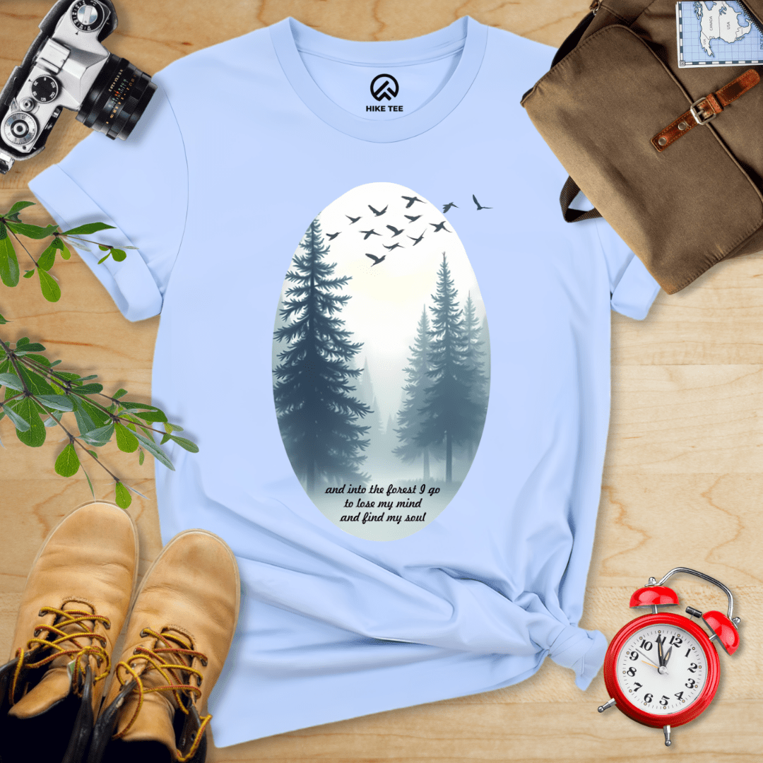 Hike Tee T-Shirt Baby Blue / S In The Forest I Go Shirt