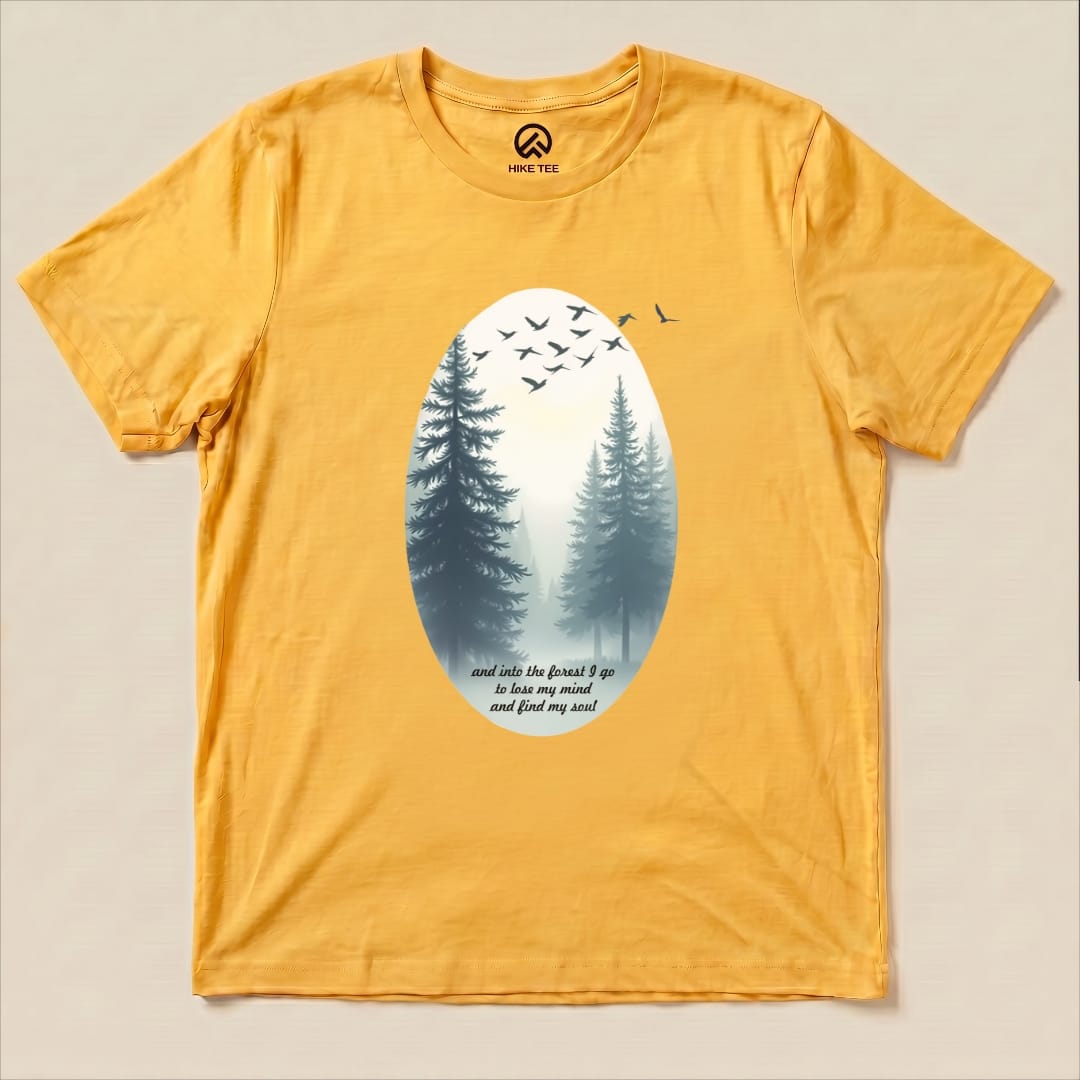 In The Forest I Go Shirt Hike Tee T-Shirt Gold / S