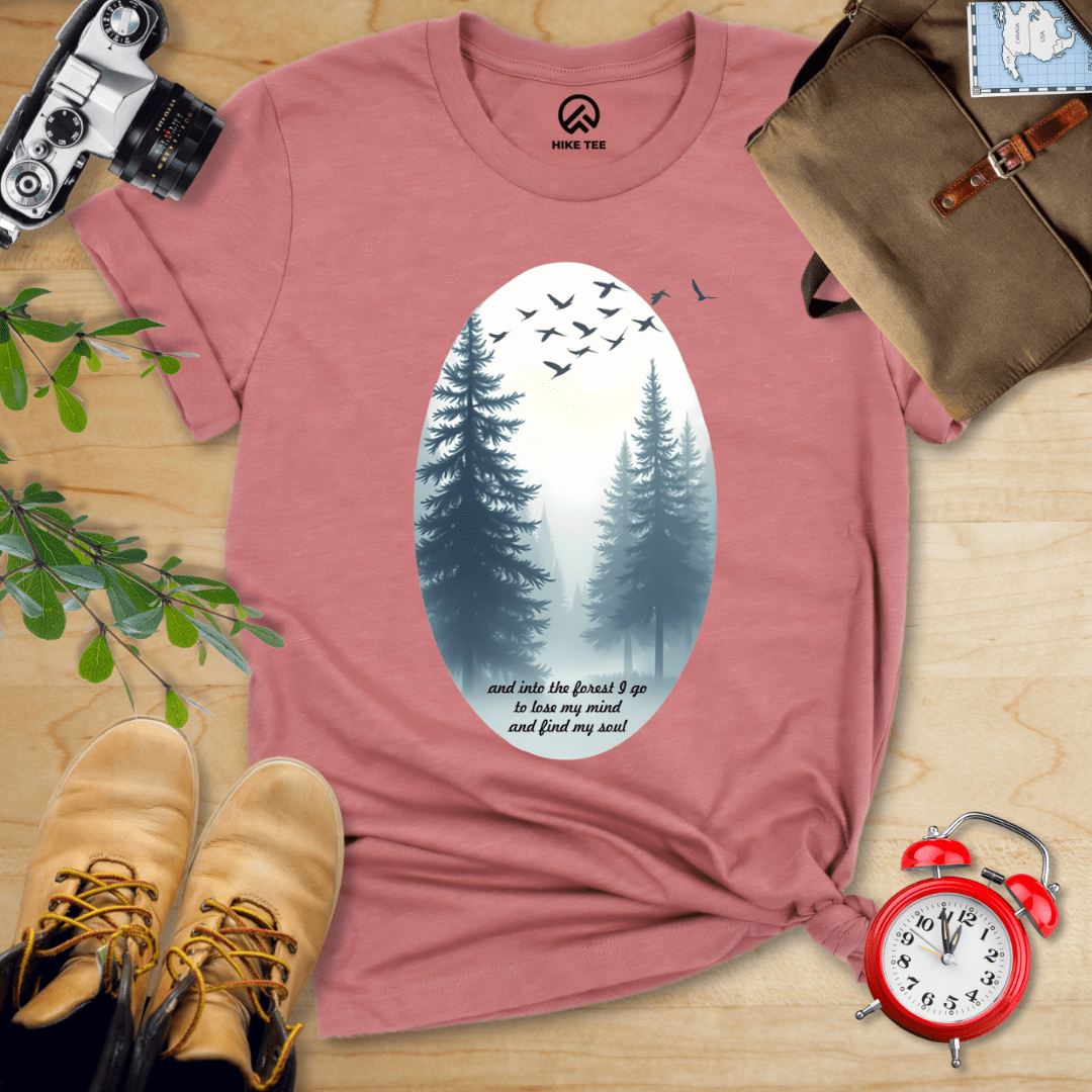 Hike Tee T-Shirt Heather Mauve / S In The Forest I Go Shirt