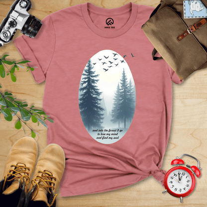 Hike Tee T-Shirt Heather Mauve / S In The Forest I Go Shirt