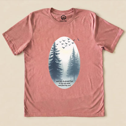 In The Forest I Go Shirt Hike Tee T-Shirt Heather Mauve / S