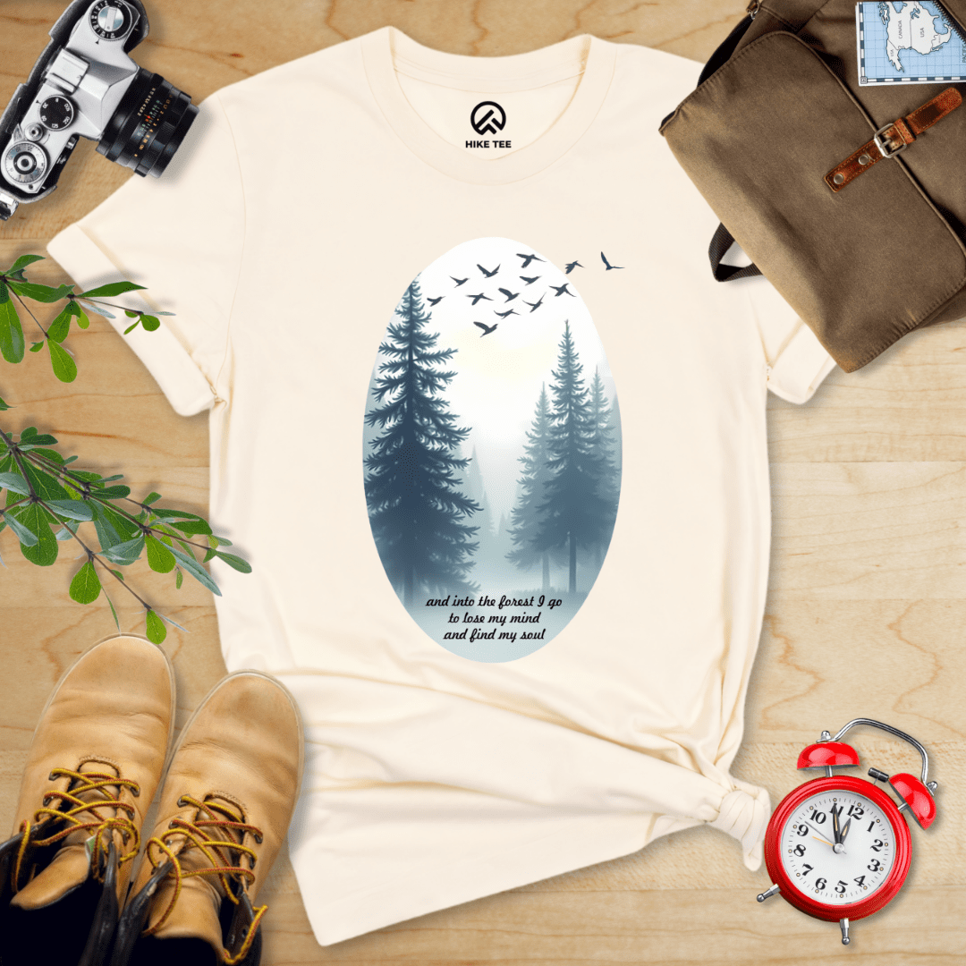 Hike Tee T-Shirt Natural / S In The Forest I Go Shirt